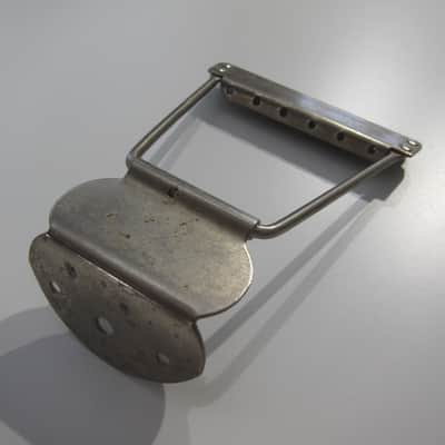Harmony Silvertone & Others Vintage Acoustic & Electric Guitar Tailpiece Authentic Vintage Part Circa-1950s-1960s-Nickel Silver image 3