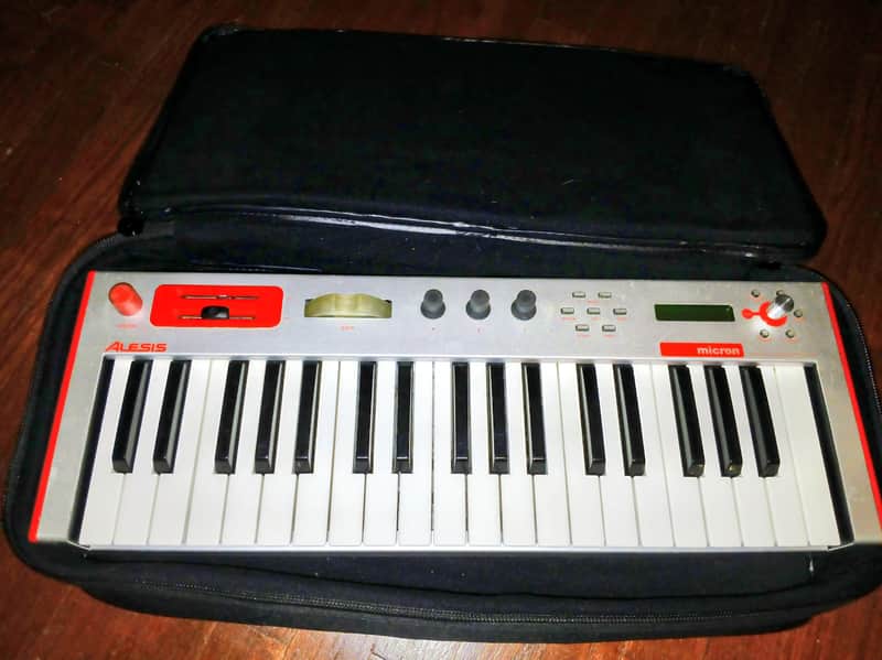 Alesis Micron Keyboard Synth with power supply and Gator Case image 1