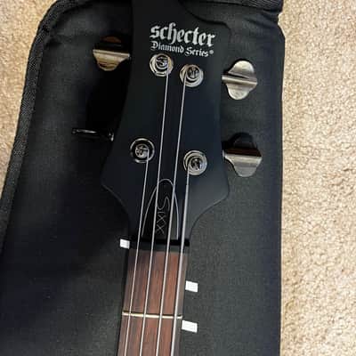 LEFT HANDED SCHECTER NIKKI SIXX BASS GUITAR WITH EPIPHONE GIG BAG image 3