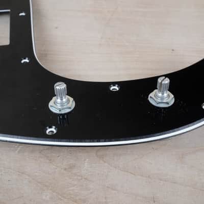 Fender PB62 PB57 LH Precision P Bass Pickguard Left Handed Prewired Loaded with Pots, Capacitor, and Jack MIJ / CIJ Black 3 Ply Unused Old Stock 13 Hole Vintage Style Reissue image 3