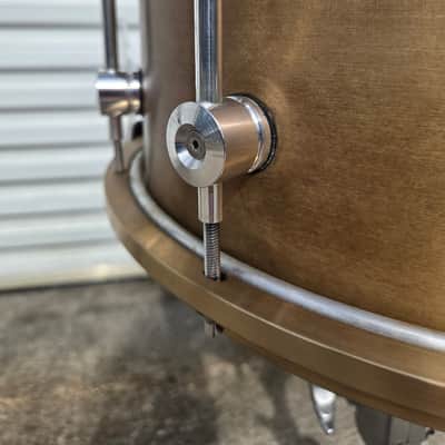 Oriollo Tiger 80 Bell Bronze Custom 14x8 Snare Drum W/ Duluth Hoops & Enduro Case (C017-23) image 4