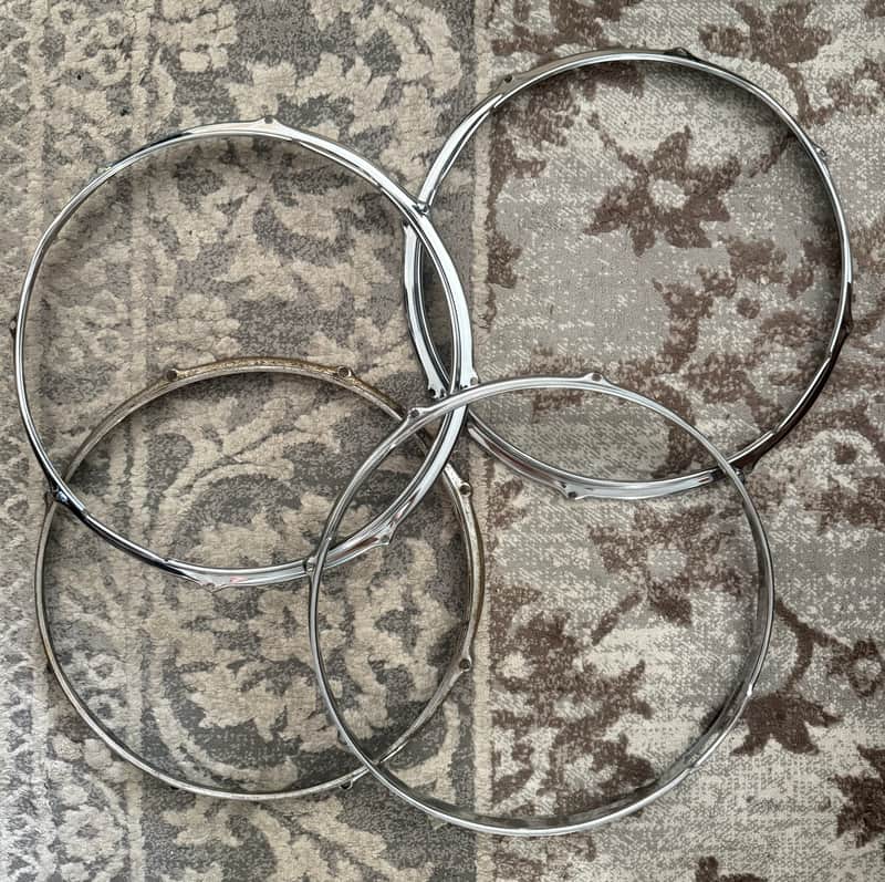 Slingerland,Ludwig , Vintage Snare Bottom Hoops Lot of 4 1970’s image 1