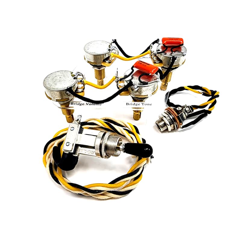 Carparelli Gibson Les Paul Wiring Harness 50's Wiring Kit Custom SD - Orange Drop .022 image 1