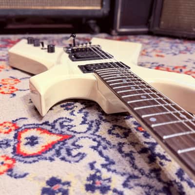 1985 B.C. Rich N.J. Series Warlock w/ Kahler - Made In Japan - Glitter Rock White image 15