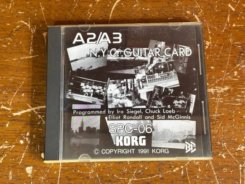 KORG A2/A3 ROM CARD N.Y.C GUITAR CARD SPC-06  w/ case image 1