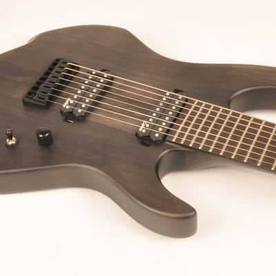 Agile 8 String 28 5/8" Scale Intrepid Pro 828 EB CP Charcoal Electric Guitar image 6