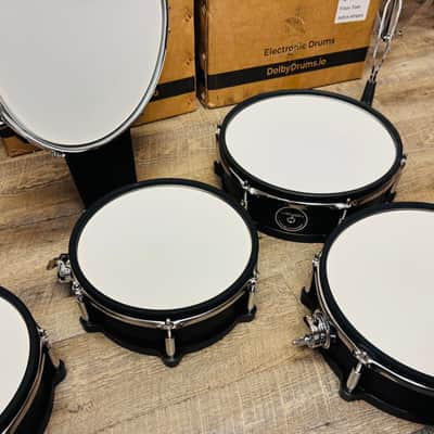 Lemon Snare and 3 Tom Kick Shell Pack Black Wood Drum for Roland and Alesis Kit image 4