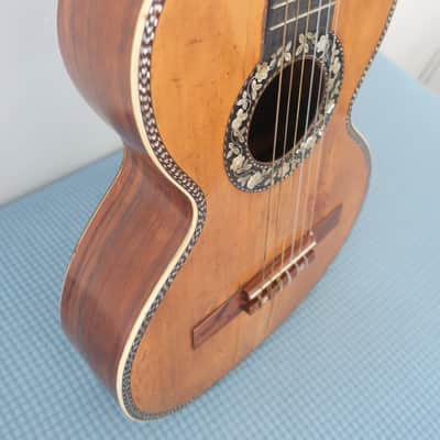 Antique 1890s Unknown Classical Baroque Parlor Guitar Exquisite Inlays Wood Rosewood Mahogany Martin Regal Washburn Possibly Made By Aubry-Maire or Jérôme Thibouville-Lamy (J.T.L.) Mirecourt, France image 8