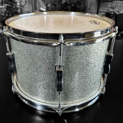 Ludwig No. 996-1 Club Date Outfit Drum Set (8x12"/14x14"/14x20") w/ Keystone Badges 1967 - Silver Sparkle image 5