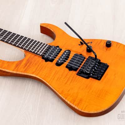 1996 Ibanez J Custom RG1508 HSH Amber Flame Top, Near-Mint w/ DiMarzio image 10