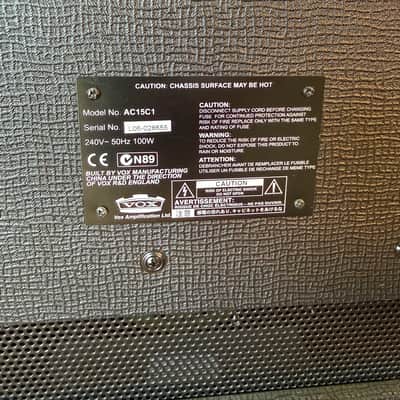 Vox AC15C1 Custom 2-Channel 15-Watt 1x12" Guitar Combo 2010 - Present - Black image 6