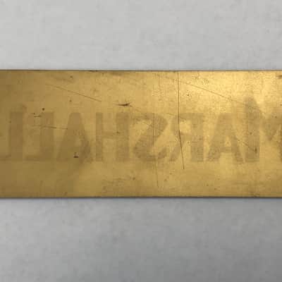 Vintage 1960's 1964 1965 Marshall Block Logo Amp Badge JTM45 JTM Plexi Guitar Amplifier Gold image 4