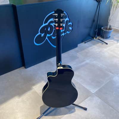 Yamaha APX500III Thinline Acoustic/Electric Cutaway Guitar 2010s - Oriental Blue Burst image 4