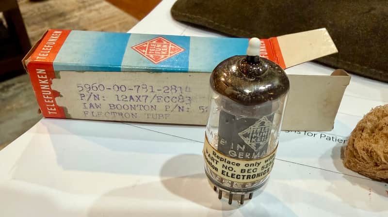 Telefunken Ecc83/12ax7 Medical Grade White Tip Smooth Plate image 1