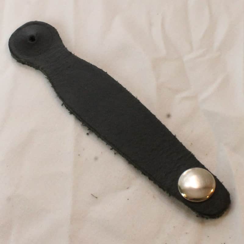 Accordion Replacement Part - Black Leather Wavy Bellows Clasp (Single) image 1