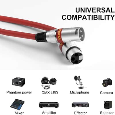 NEW 2FT Colored XLR Cables 4 Pack - Balanced XLR Microphone Cable Male to Female image 7