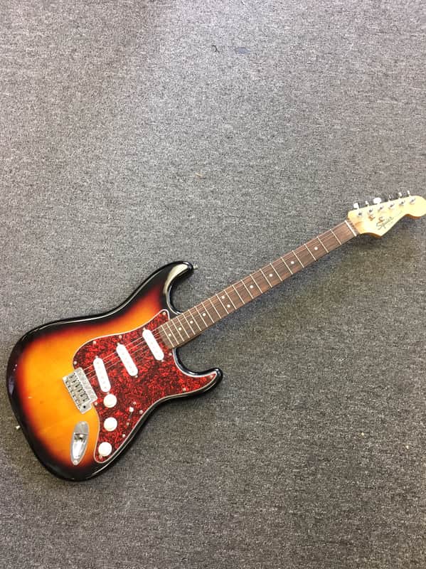 Squier Strat Electric Guitar Sunburst - Made in China - | Reverb