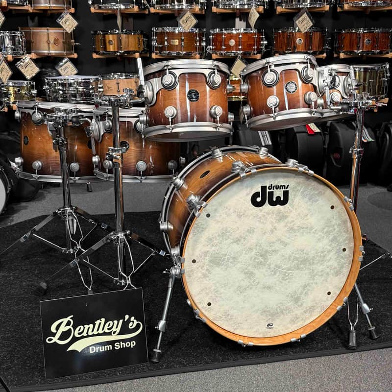 ~LIMITED EDITION!~ DW Timeless Timber 30th Anniversary Lake Superior Birch 6-Piece 8/10/12/14/16/22 Drum Kit Set in Purple Burst Lacquer & Satin Chrome Hardware with SKB Soft-Shell Bags image 1