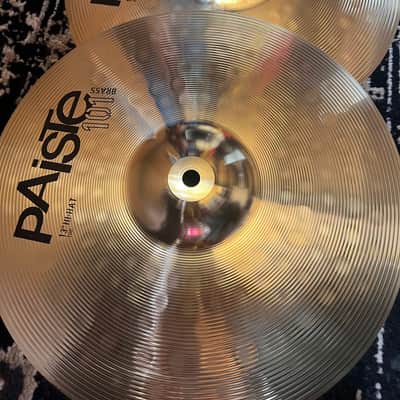 Paiste 13" 101 Brass Hi-Hat Cymbals (Pair) - Traditional image 2