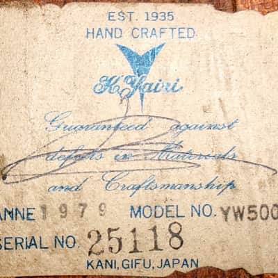 1979 Yairi YW-500P D-35 style + Vintage Hard Case image 23