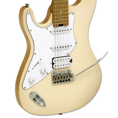 Aria 714JH Pro II Fullerton Flamed Maple Top Poplar Body Roasted Maple Neck 6-String Electric Guitar image 3