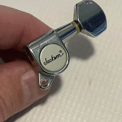 2000's Jackson Dinky Guitar Chrome Jin Ho Korea Tuners Tuning Pegs 6 In Line image 5