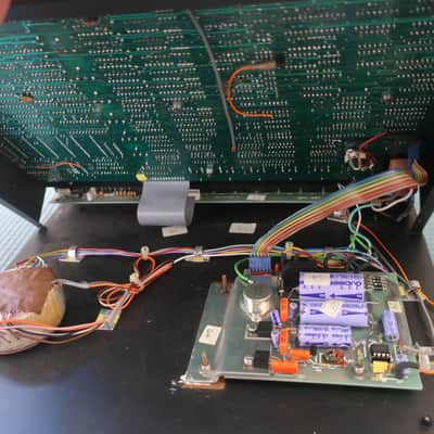 Vintage 1980s Simmons Electronics Drum Set 2 Modules SDS9 6-Channel Drum Synthesizer 1 Brain Works 1 Brain For Spare Parts + 2 Octagon Pads Lots Of Spare Parts 3 Extra Rom Chip Snare Rim A & B EPROM image 4