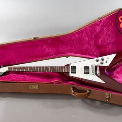 1991 Gibson Flying V ’67 Reissue Cherry – Early Reissue, Original Patent Pickups, OHSC image 2