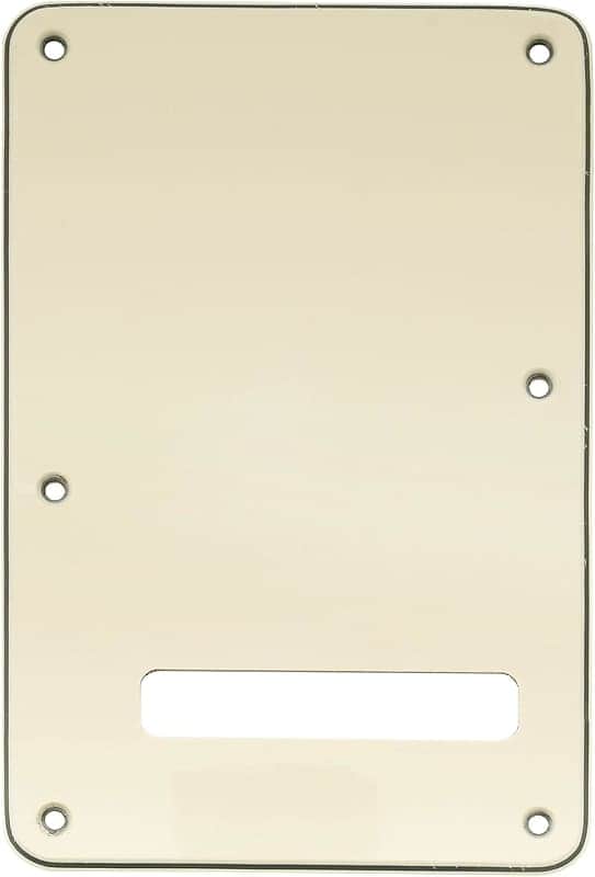 3Ply Strat Back Plate Tremolo Cavity Cover Backplate for Fender US/Mexico Made Standard ST Strat Stratocaster Modern Style Electric Guitar,Cream image 1