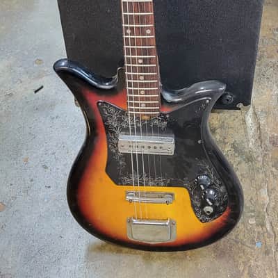 Teisco Checkmate E100 Tulip single pickup electric guitar image 1