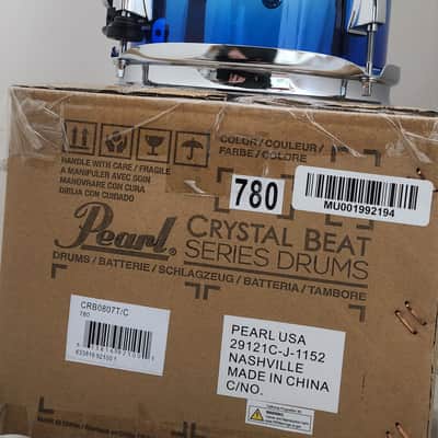 Pearl Crystal Beat Glacier Fade 8x7" Rack Tom Drum Acrylic | NEW | Authorized Dealer image 1