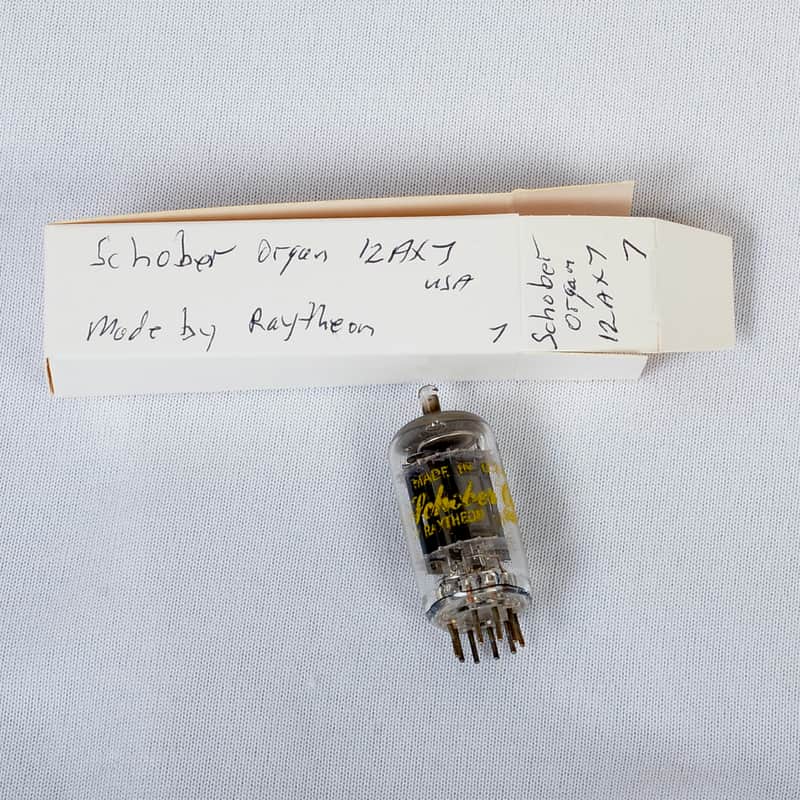 Vintage Schober Organ 12AX7 Preamp Tube – Made by Raytheon – USA – Tests Good image 1