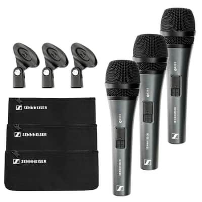 Sennheiser 3-PACK-E-835-S Handheld Microphone Set - Open Box Mint image 1