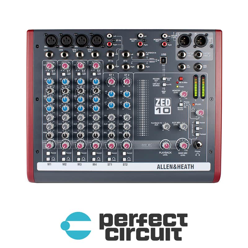 Allen & Heath ZED-10 10-Channel Mixer | Reverb