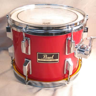 Pearl Export 10 Inch Across by 8 Inch Deep Tom Drum Red 80's 90's Lot 71-02 image 1