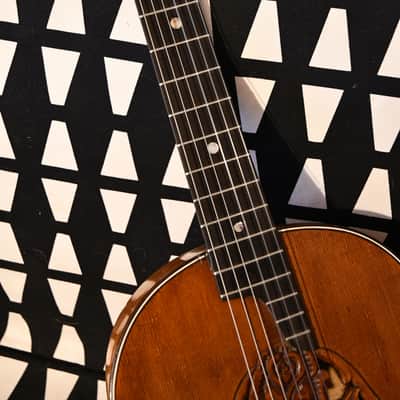 ✴️ Video Included - Double-top 1920s Antique Pre-war German Romantic Guitar, Hand-carved Rosette – Great Condition and Outstanding Sound image 7