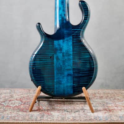 Pedulla 40th Anniversary Mark Egan Signature Buzz Fretless 2015 - Trans Blue image 7