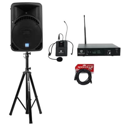 Rockville RPG15BT 15" Active 1000w DJ PA Speaker w Bluetooth+Stand+Headset+Cable image 22
