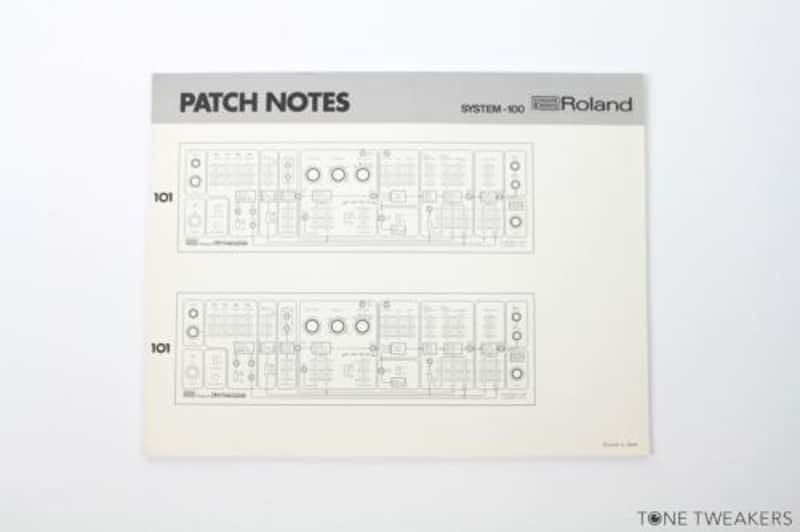 ROLAND SYSTEM 100 MODEL 101 PATCH NOTES BOOK model sheets VINTAGE SYNTH DEALER 1 image 1