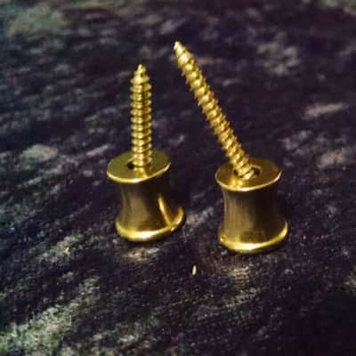1980s Jim Dunlop strap buttons Chrome image 2
