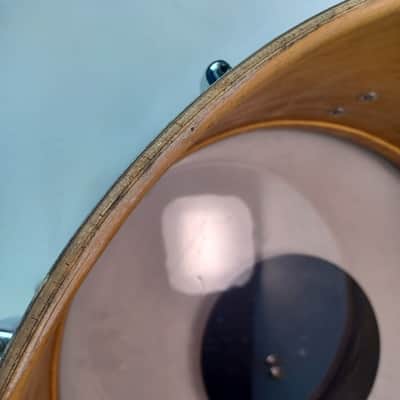 Slingerland 14x24"Silver Sparkle 3ply Bass Drum Maple/African Mahogany Vintage70 image 15