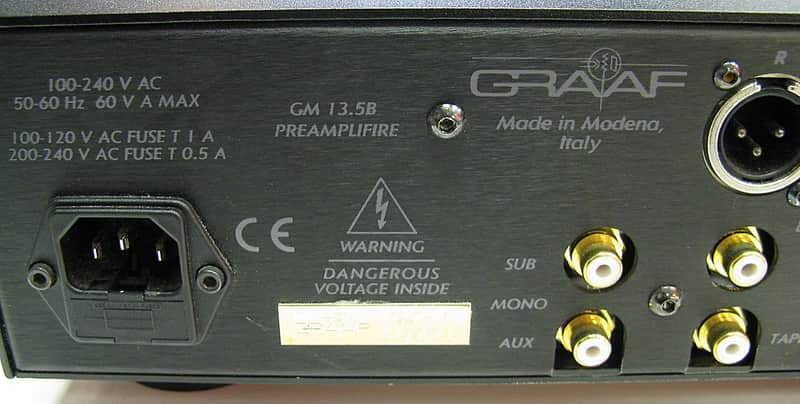 Préamplificateur GRAAF 13.5B à Tubes - 2 Canaux - Occasion - Matériel Hifi