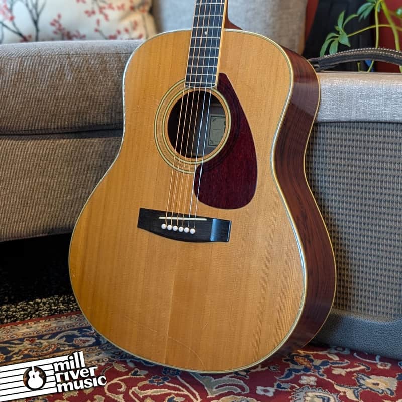 Yamaha FG-580 Acoustic Guitar – Natural – Nippon Gakki Japan – Includes Original Chipboard Case – Used Very Good image 1