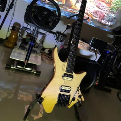 Impossible@guitar™ בְּצַלְאֵhל™ Drop Top Natural Flame + GhostFire Bullet 3.0 padded Super Thick GigBag - Safe Shipping image 3