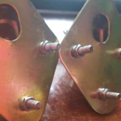 Pearl PAIR Bass Drum PARTS Spur Mount Bracket Legs TAMA Slingerland Style BACKING PLATE 90s image 7