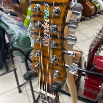Bajo quinto hand made 2021 Yellow w/natural stripes image 3