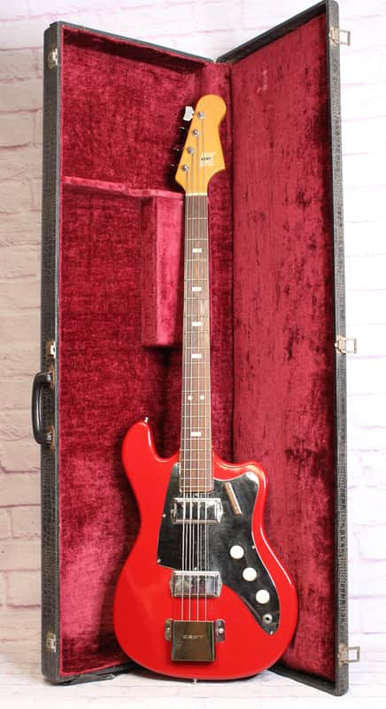 👀 1960's Guyatone (Kent) 535 Double Pickup Bass Guitar w/ Case image 1