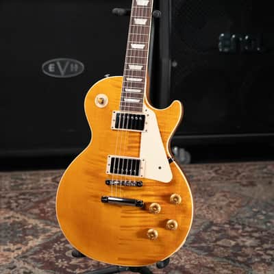 Gibson Les Paul Standard 50s Figured Top Electric Guitar - Honey Amber with Hardshell Case image 13