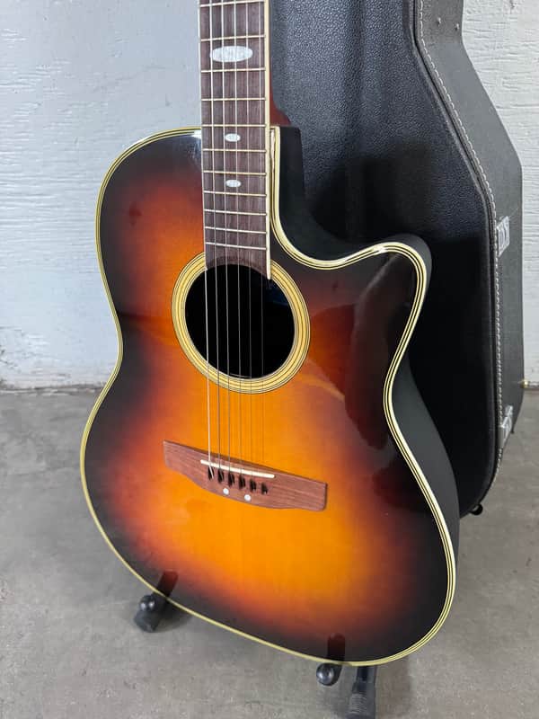Vintage Ovation Applause AE-38 w hard case 1976 Sunburst image 1