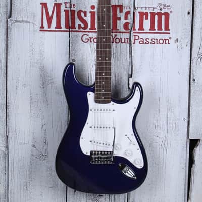 Fender® Squier Affinity SSS Stratocaster Electric Guitar Midnight Blue Strat image 1
